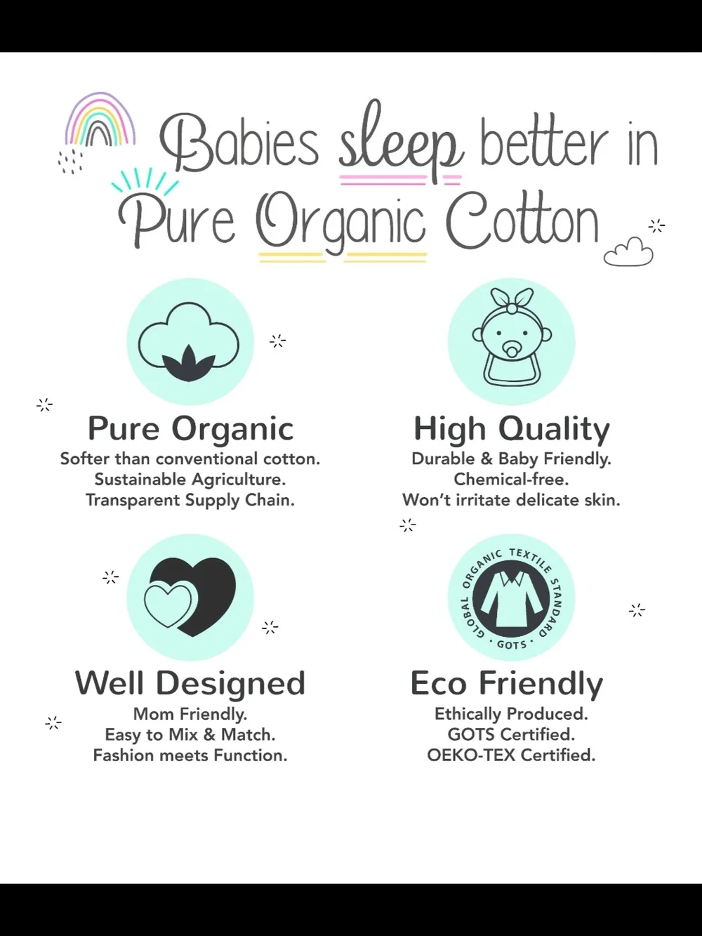 Little Star 100% Organic Cotton 2 Pack Girls Receiving Blanket